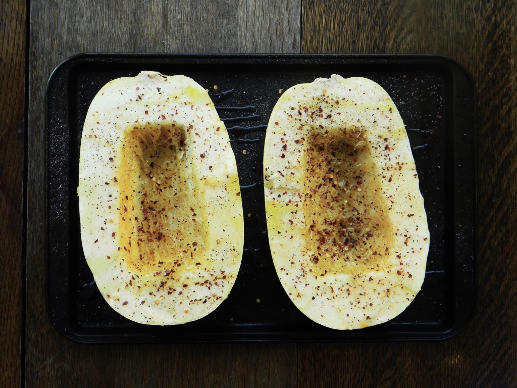 Spaghetti squash roasted