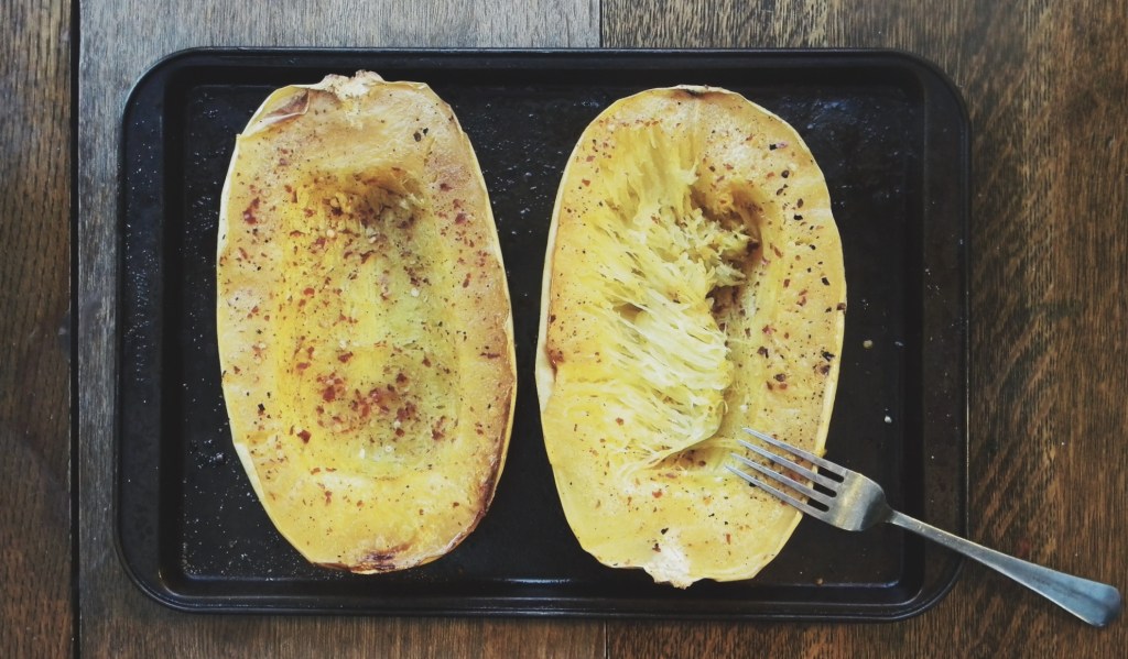 Spaghetti Squash roasted, baked